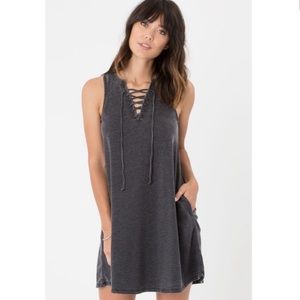 Z Supply ‘All Tied Up’ Lace Up Tank Mini Dress, M